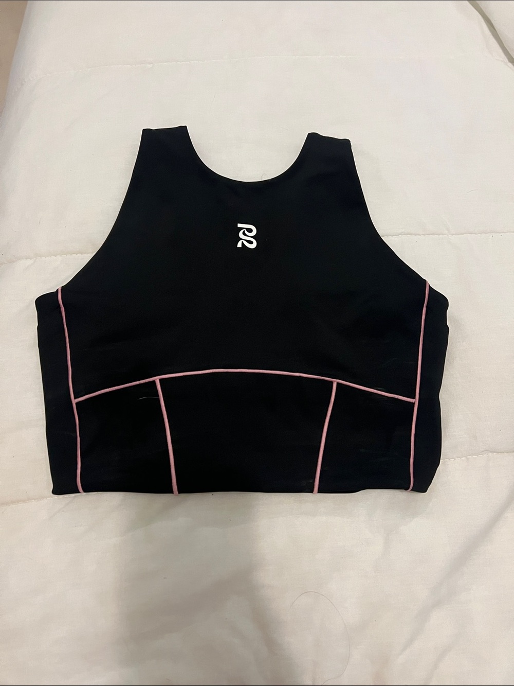 Bandit Running Crop Athletic Top with Pink - NEVER USED NEW Pockets